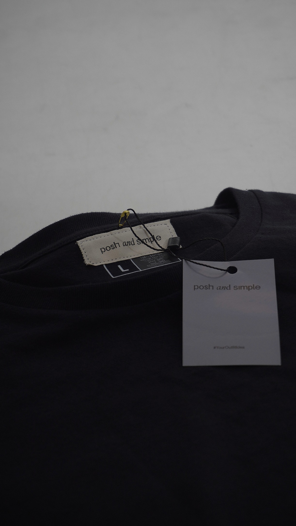 Plain and Simple Tshirt - Black - Image 4