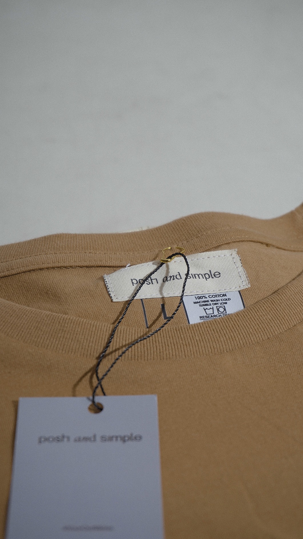 Plain and Simple T Shirt - Brown - Image 6